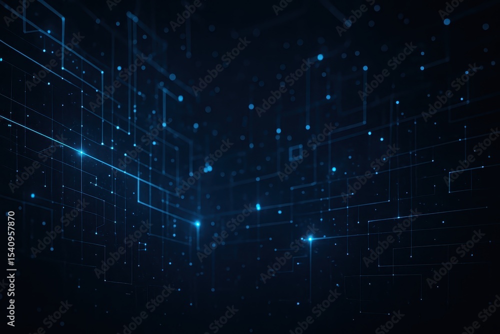 Obraz premium Futuristic Technology Background Abstract Digital Network Blue