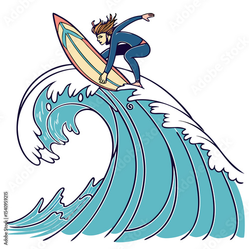 energetic  surfer  cresting  transparent
