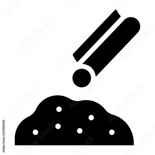 cocaine powder glyph icon for stimulant drug abuse