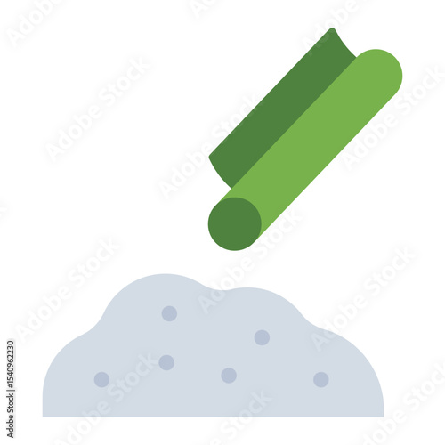 cocaine powder flat icon for stimulant drug abuse