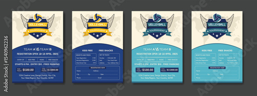 volleyball, tournament, flyer, poster, event, sports, competition, game, team, design, graphic, illustration, template, announcement, invitation, registration, advertising, promotion, blue, beige, mod