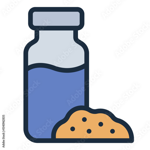 ghb drug filled line icon for illegal sedative addiction