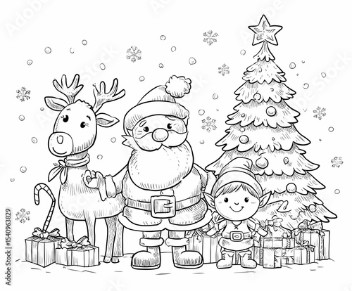Wallpaper Mural Christmas and Winter Holiday Coloring Pages – Santa Claus, Reindeer, Snowmen, and Festive Scenes Torontodigital.ca