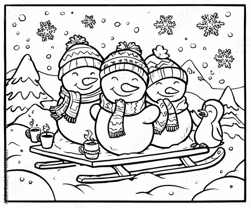 Wallpaper Mural Christmas and Winter Holiday Coloring Pages – Santa Claus, Reindeer, Snowmen, and Festive Scenes Torontodigital.ca