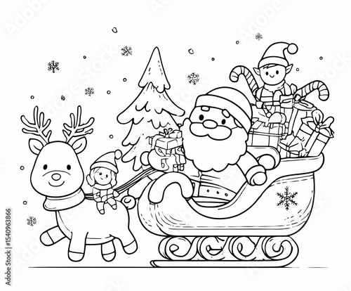 Wallpaper Mural Christmas and Winter Holiday Coloring Pages – Santa Claus, Reindeer, Snowmen, and Festive Scenes Torontodigital.ca