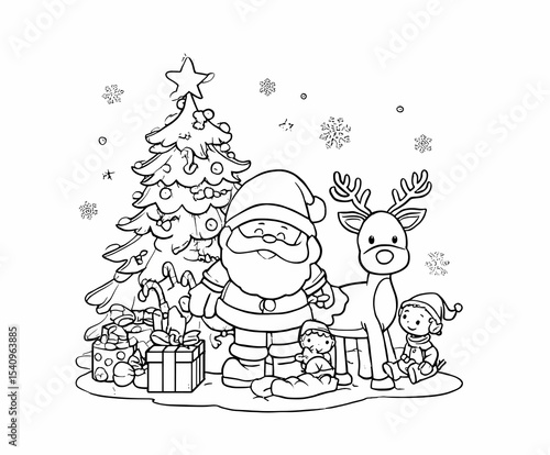 Wallpaper Mural Christmas and Winter Holiday Coloring Pages – Santa Claus, Reindeer, Snowmen, and Festive Scenes Torontodigital.ca