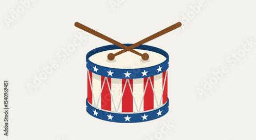 USA Independence Day State & Federal Patriotism Drum