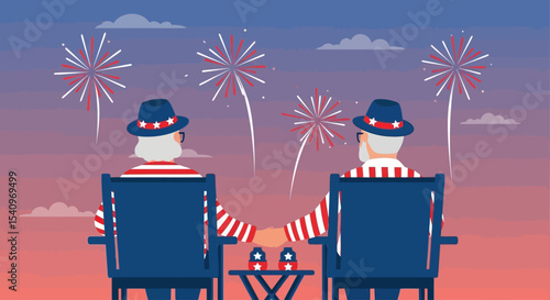 USA Independence Day Celebrating Statehood & Federal Unity