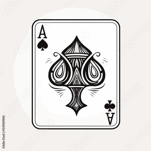Professional Ace Card Poker Icon for Casino Betting Leisure Activities
