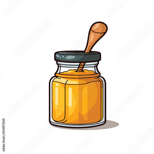 Professional Vinaigrette Utensil Pot Isolated Icon Vector Illustration for Culinary Designs