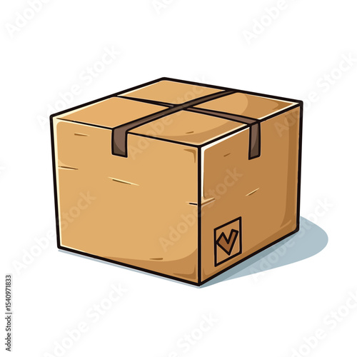 Professional Box Shipping Delivery Icon Vector Illustration for Logistics Business