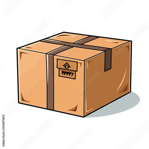 Professional Box Shipping Delivery Icon Vector Illustration for e-Commerce Services