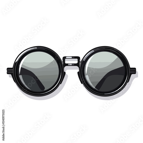 Professional Vector Illustration of Lens Glasses Isolated on White Background