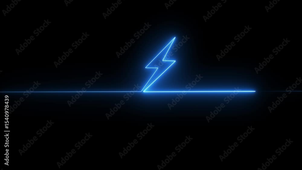 Neon glowing battery charging icon animation .Neon Electric Icon Animation. Neon lightning bolt icon animation and black color background. Neon glowing battery charging icon animation .Neon Electric Icon Animation. Neon lightning bolt icon animation and black color background.