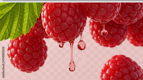 Juicy Raspberries Fresh, Ripe, and Ready to Eat