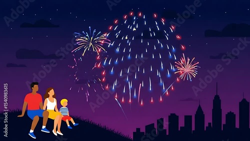 USA Independence Day Federal State Fireworks Celebration