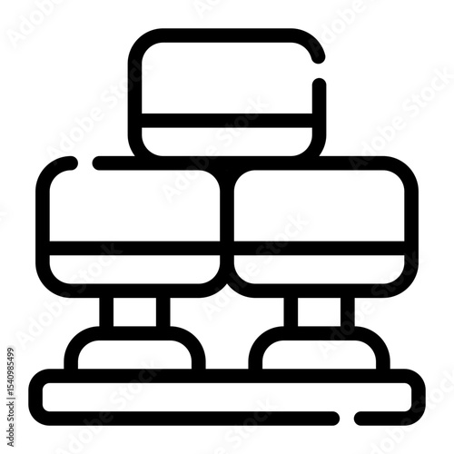 dual monitor line icon