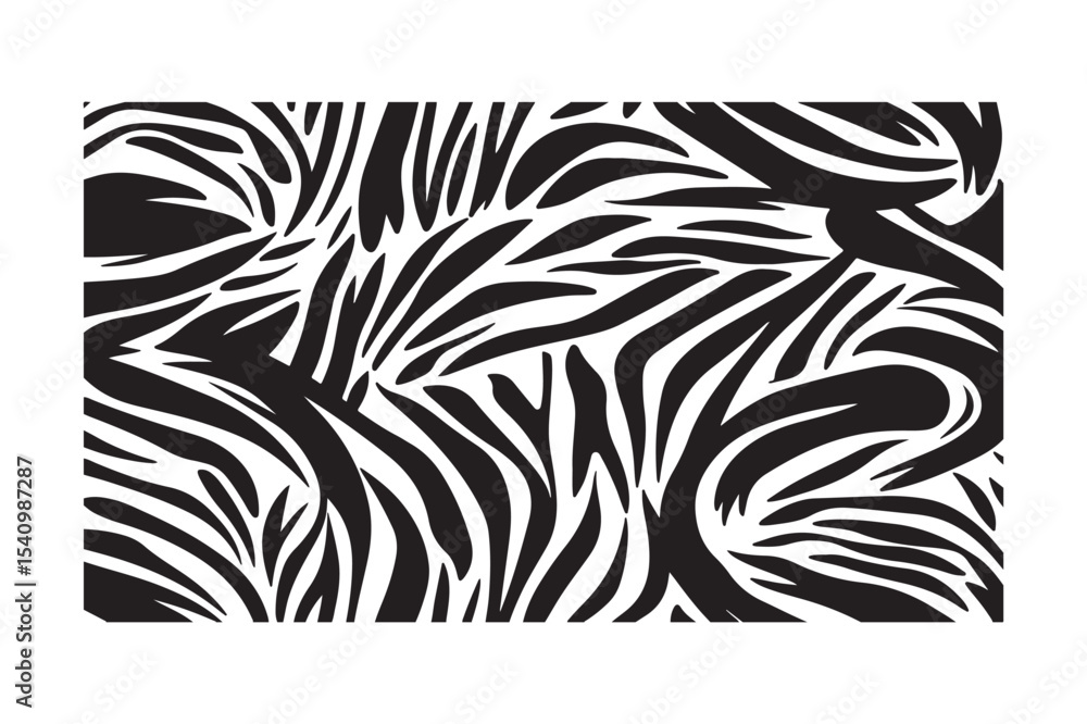 Fototapeta premium Seamless Zebra Stripe Pattern Black and White Animal Skin Abstract Background