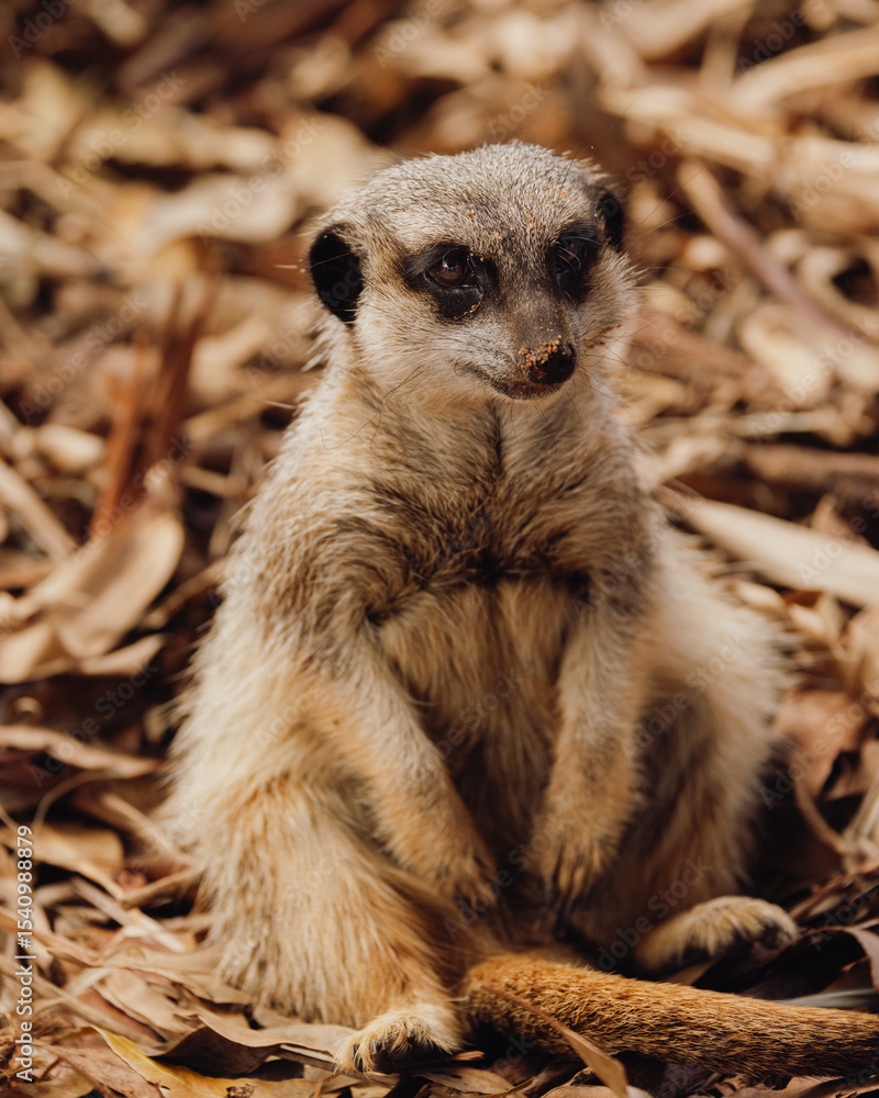 Fototapeta premium meerkat on guard at Taronga zoo