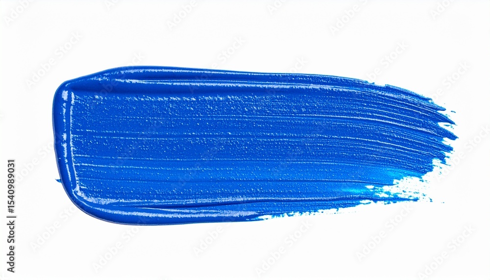 Fototapeta premium Blue paint stroke isolated on white background