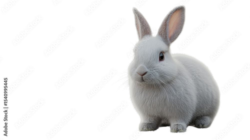 Obraz premium white rabbit on white background