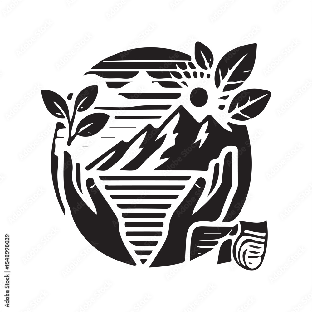 Fototapeta premium Paper vector art design black and white