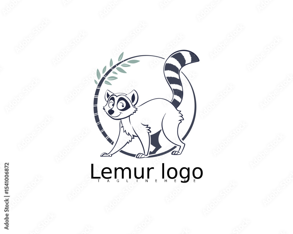 Happy black and white cartoon lemur logo design in leafy wreath, ideal for branding children’s products, jungle-themed merchandise, or playful animal character design.
Happy black and white cartoon lemur logo design in leafy wreath, ideal for branding children’s products, jungle-themed merchandise, or playful animal character design.