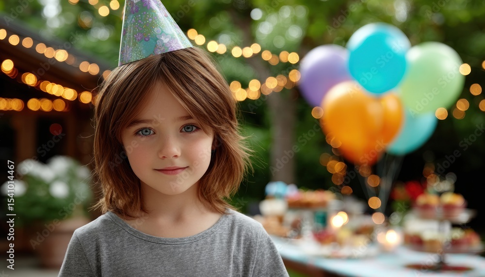 Child at a birthday party Child at a birthday party