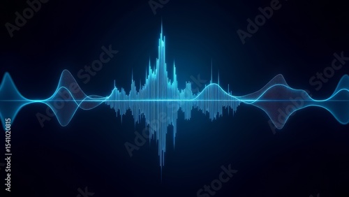 Glowing brainwave pattern on dark backdrop