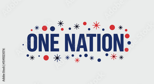 One Nation: Festive Typography Design for Unity and Celebration