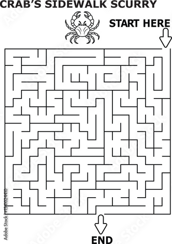 Crab maze game sidewalk scurry fun activity