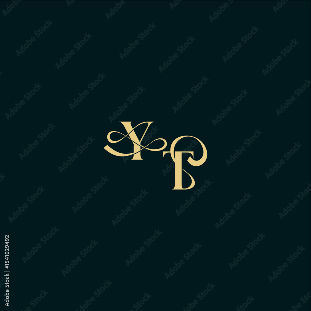 YT letter elegant and curvy style monogram wedding logo initial bold concept design YT letter elegant and curvy style monogram wedding logo initial bold concept design