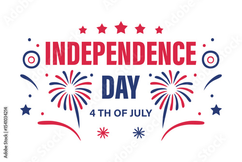 Independence day celebration with Americathemed fireworks design for Fourth of July; perfect for patriotic holiday designs and festive promotions.