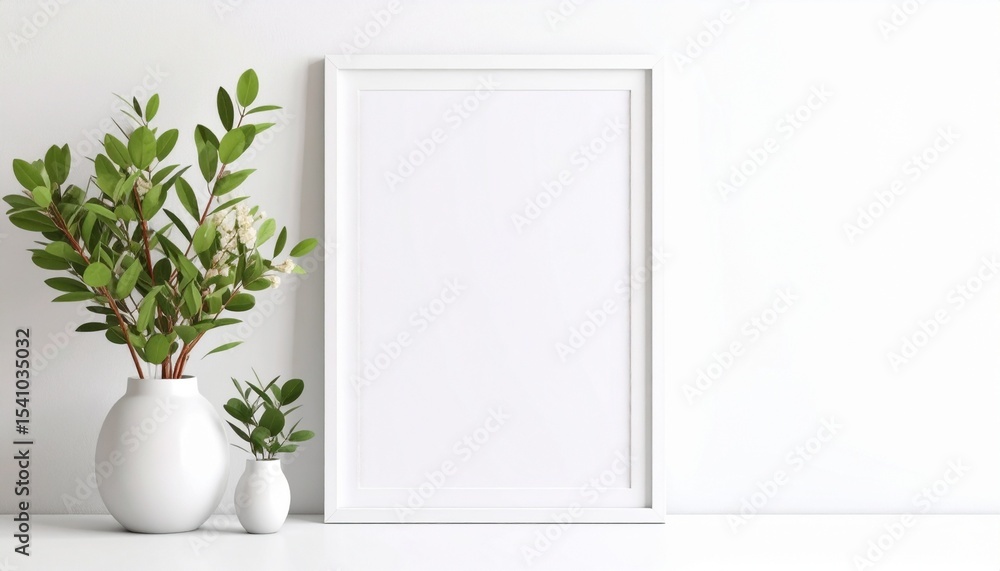 blank frame mockup on white background blank frame mockup on white background