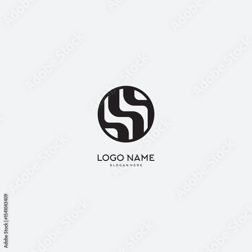 MODERN AND SIMPLE S LOGO DESIGN TEMPLATE ELEMENTS