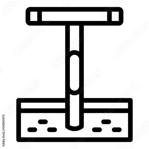 soil test outline icon for permaculture land analysis