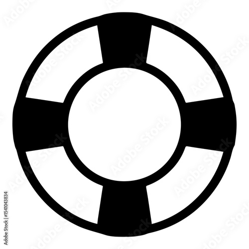 Lifebuoy icon with transparent background symbolizing safety rescue and maritime emergency
