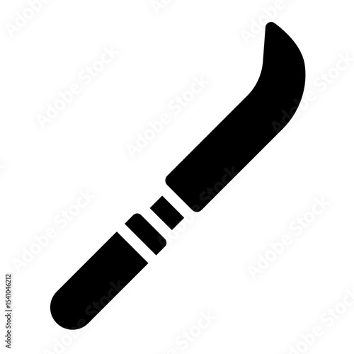 blade tool glyph icon for cutting plants and harvesting