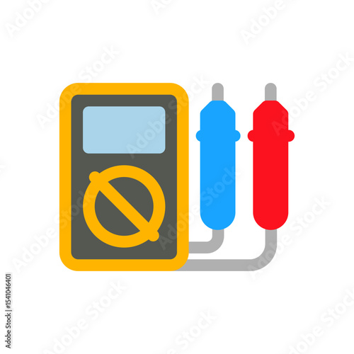 multimeter simple flat icon illustration
