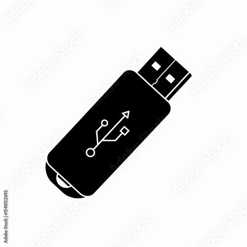 Sleek USB flash drive design modern technology storage solution