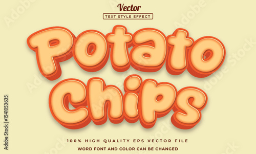 Potato chips text effect