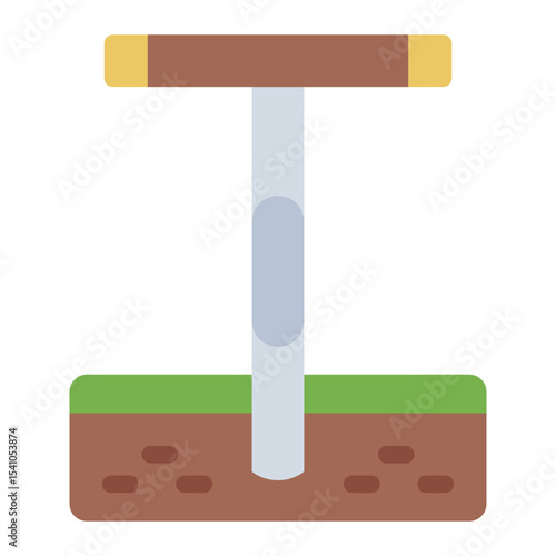 soil test flat icon for permaculture land analysis