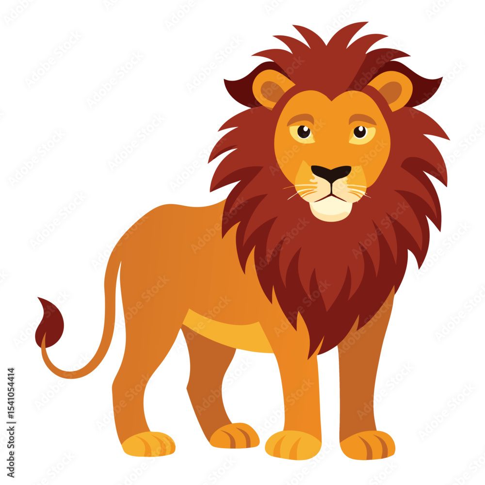 Fototapeta premium lion on white background