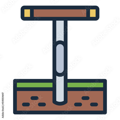 soil test filled line icon for permaculture land analysis