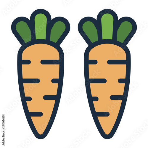 vegetable filled line icon for food gardening and harvest