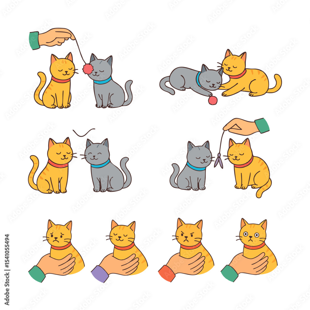Obraz premium Cute Cat Playing