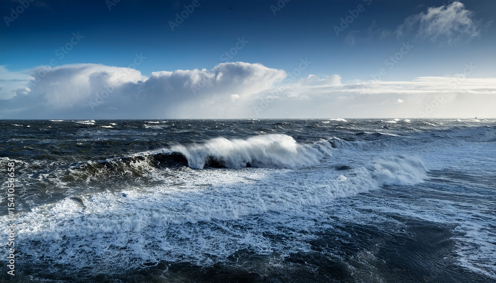 waves in the north sea during the winter season waves in the north sea during the winter season