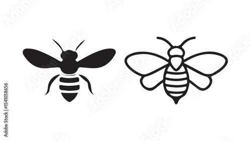 Bee icon high quality black style pixel perfect, vector illustration eps 10.