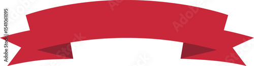 Blank Red Ribbon Banner for Festive Celebrations and Promotions