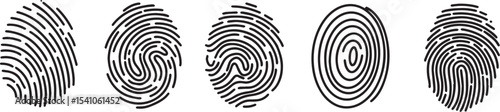 Fingerprint Line Vector | Minimalist Fingerprint Outline for Identity, Security, and Personal Design